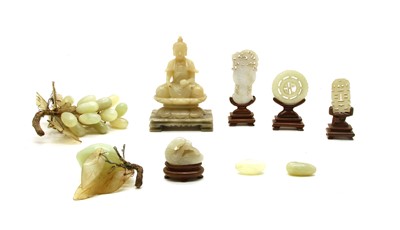 Lot 237 - A collection of jade and soapstone