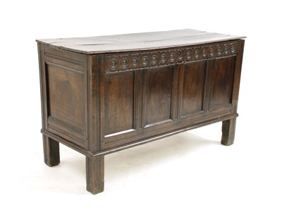 Lot 420 - A 17th century oak coffer
