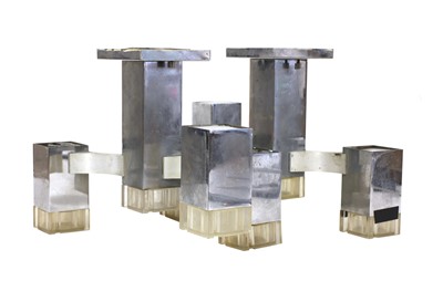 Lot 552 - A Sciolari 'Cubic' hanging ceiling light
