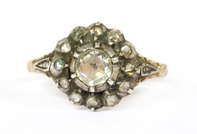 Lot 343 - A Dutch rose cut diamond cluster ring
