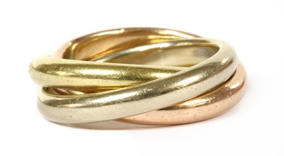 Lot 177 - A gold Russian wedding ring