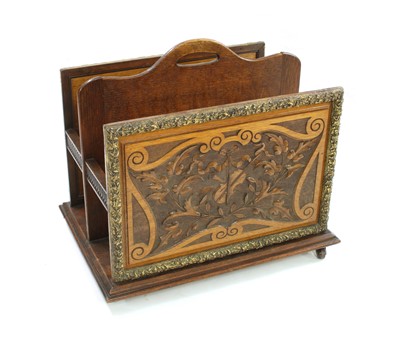Lot 300 - An oak and parcel-gilt Canterbury