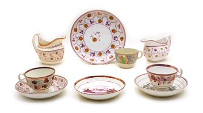 Lot 407 - A collection of early 19th century Sunderland lustre teaware