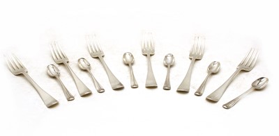 Lot 260 - A set of six Georgian silver forks
