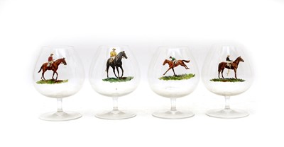 Lot 417 - A set of four Baccarat brandy glasses