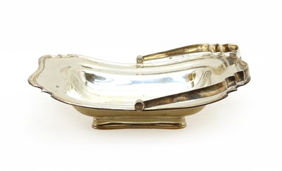 Lot 328 - A silver swing handled entree dish