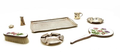 Lot 275 - A silver dressing table tray