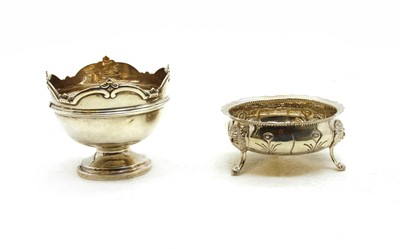 Lot 262 - A small Victorian bowl on three paw feet
