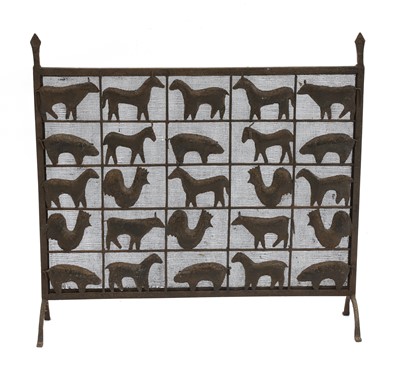 Lot 286 - A wrought iron fire guard