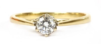 Lot 347 - An 18ct gold single stone diamond ring