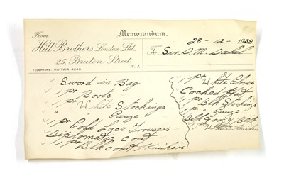 Lot 2 - A Diplomatic Corps uniform, belonging to Dadiba Merwanji Dalal (1870-1941)