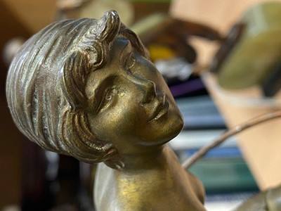 Lot 237 - An Art Deco gilt figure of a hoop dancer