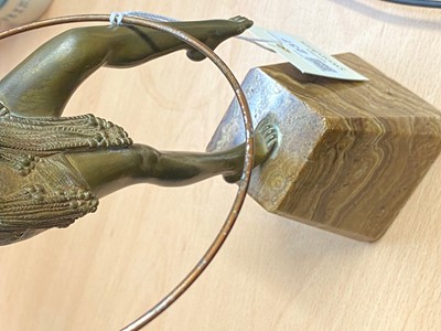 Lot 237 - An Art Deco gilt figure of a hoop dancer