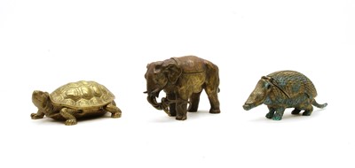 Lot 395D - Three cast inkwells