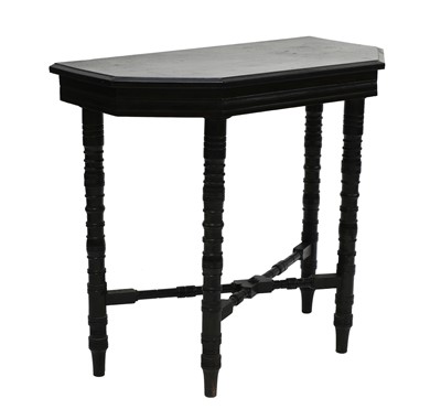 Lot 13 - An Aesthetic ebonised side table