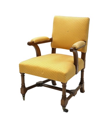 Lot 6 - A Gothic oak armchair