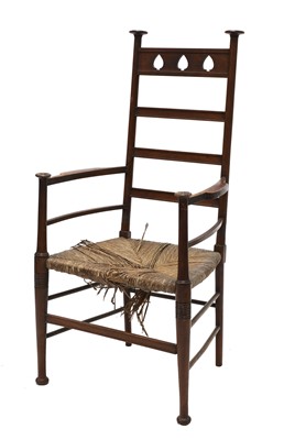 Lot 9 - An Arts and Crafts mahogany armchair