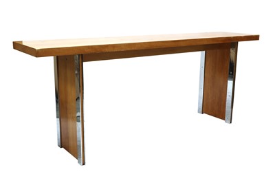 Lot 590 - A Gordon Russell pearwood and chrome serving table
