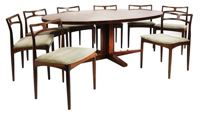 Lot 551 - A Danish rosewood dining table