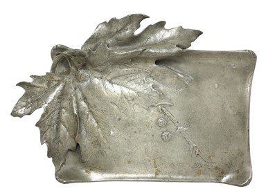 Lot 74 - An Art Nouveau pewter dish