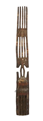 Lot 445 - An African carved wood antelope effigy mask