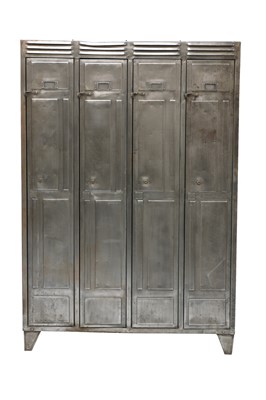 Lot 466 - A set of four metal lockers