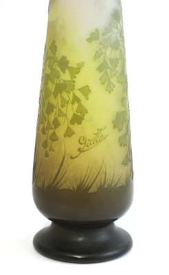 Lot 69 - A Gallé floral cameo glass vase