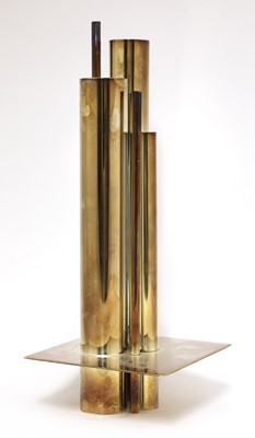 Lot 358 - A Christofle 'Orgue' silver-plated vase
