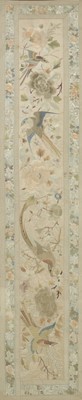 Lot 558 - A Chinese embroidered silk panel