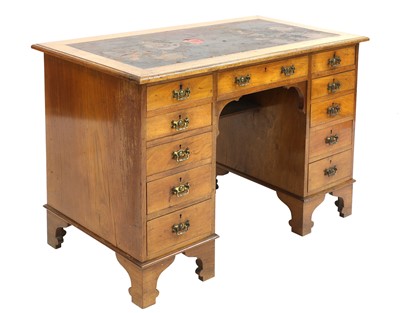 Lot 58 - An Arts and Crafts walnut desk