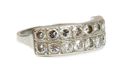 Lot 168 - A two row diamond half eternity ring