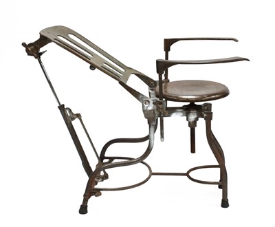 Lot 441 - A steel dentist's chair