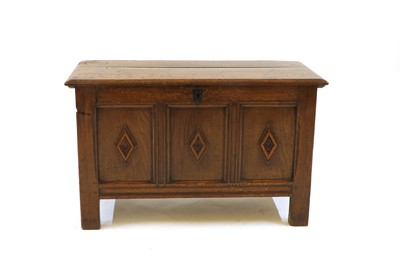 Lot 244 - A 17th century and later oak coffer