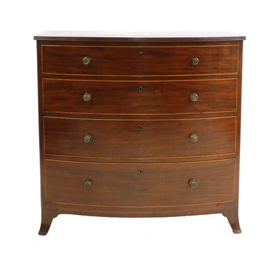 Lot 433 - A mahogany bow front chest