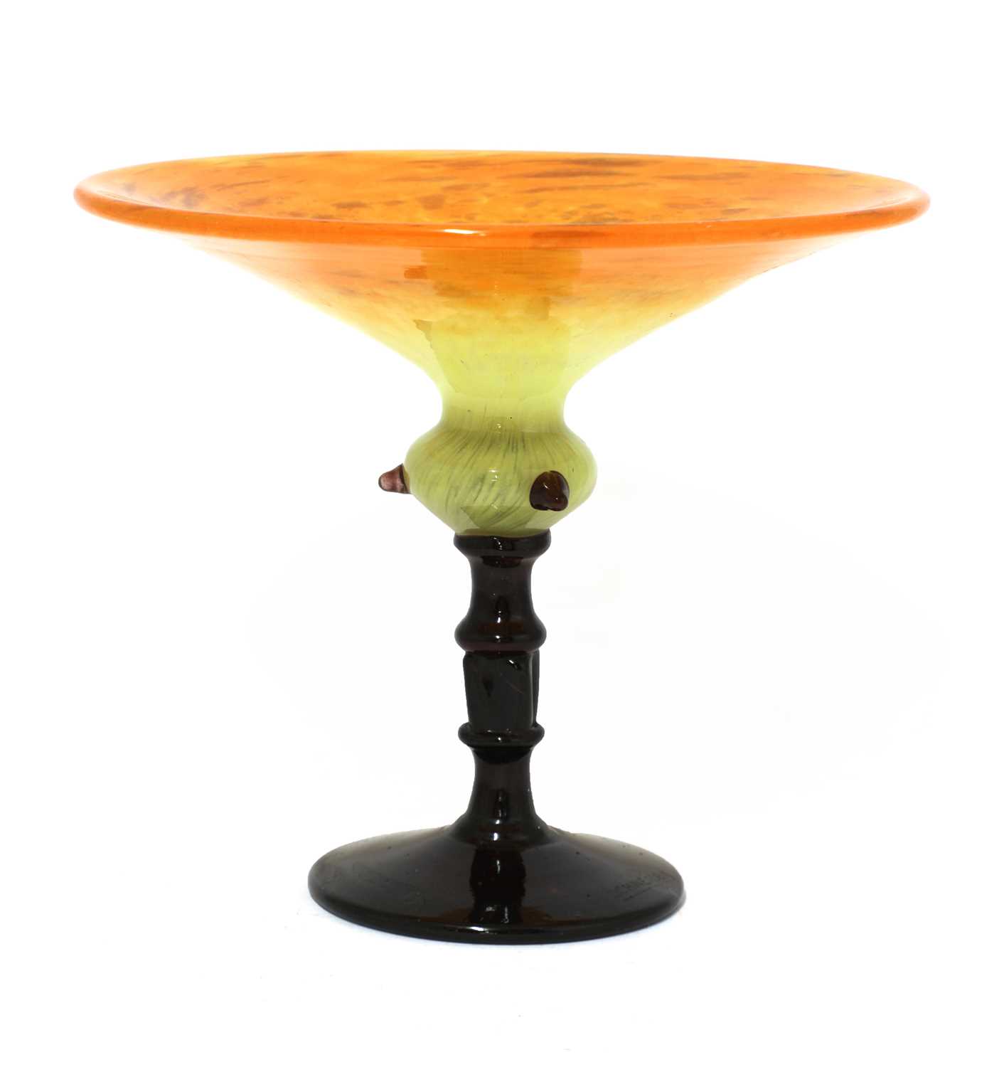 Lot 155 - A Schneider glass tazza