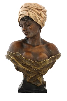Lot 66 - A Goldscheider 'La Negresse' terracotta bust