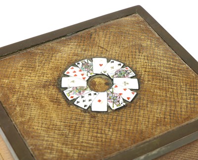 Lot 75 - A leather card box