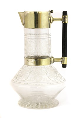 Lot 19 - A glass claret jug