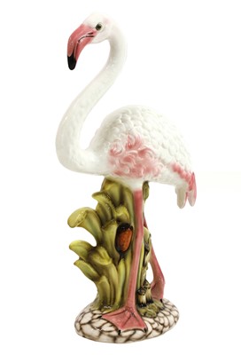 Lot 80 - A pottery flamingo