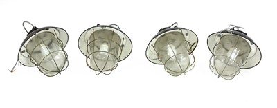 Lot 284 - Four Industrial pendant lights