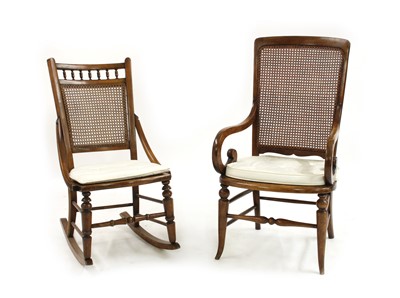Lot 364 - A late Victorian fruitwood open armchair