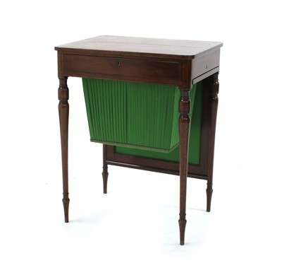 Lot 403 - A Victorian strung mahogany work table