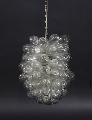 Lot 427 - A multi-bubble blown glass pendant light