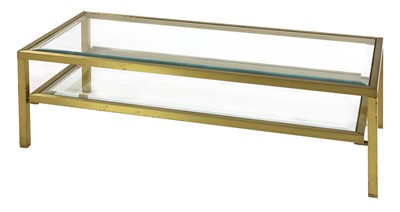 Lot 592 - A brass coffee table