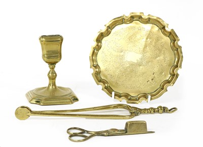 Lot 74 - An 18th century brass  card tray