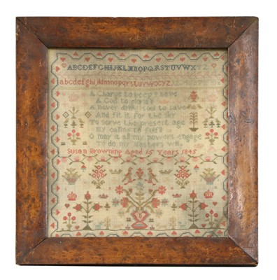 Lot 301 - A needlework sampler