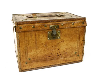 Lot 64 - A small leather trunk