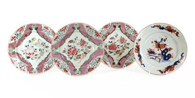 Lot 69 - Three Chinese famille rose plates