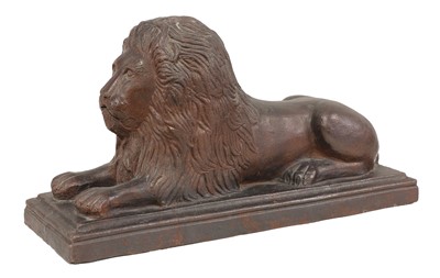 Lot 720 - A large Staffordshire salt-glazed pottery lion