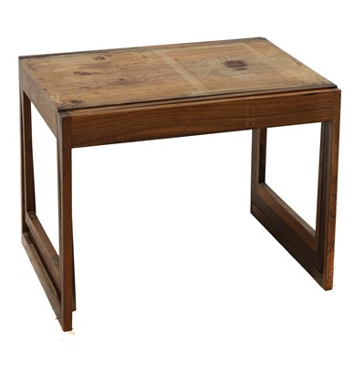 Lot 386 - A Danish rosewood nest of three tables